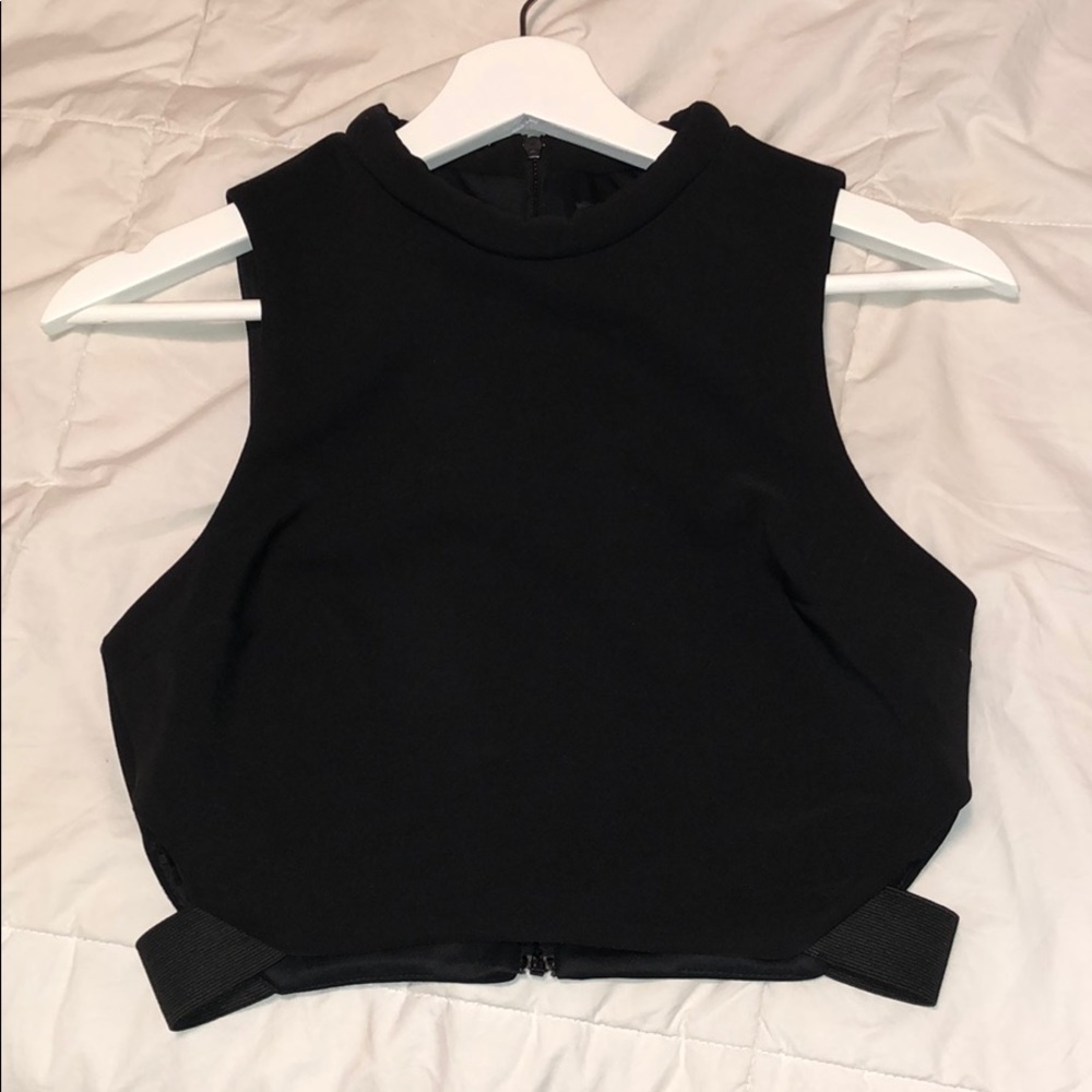 Sexy Topshop cropped black top